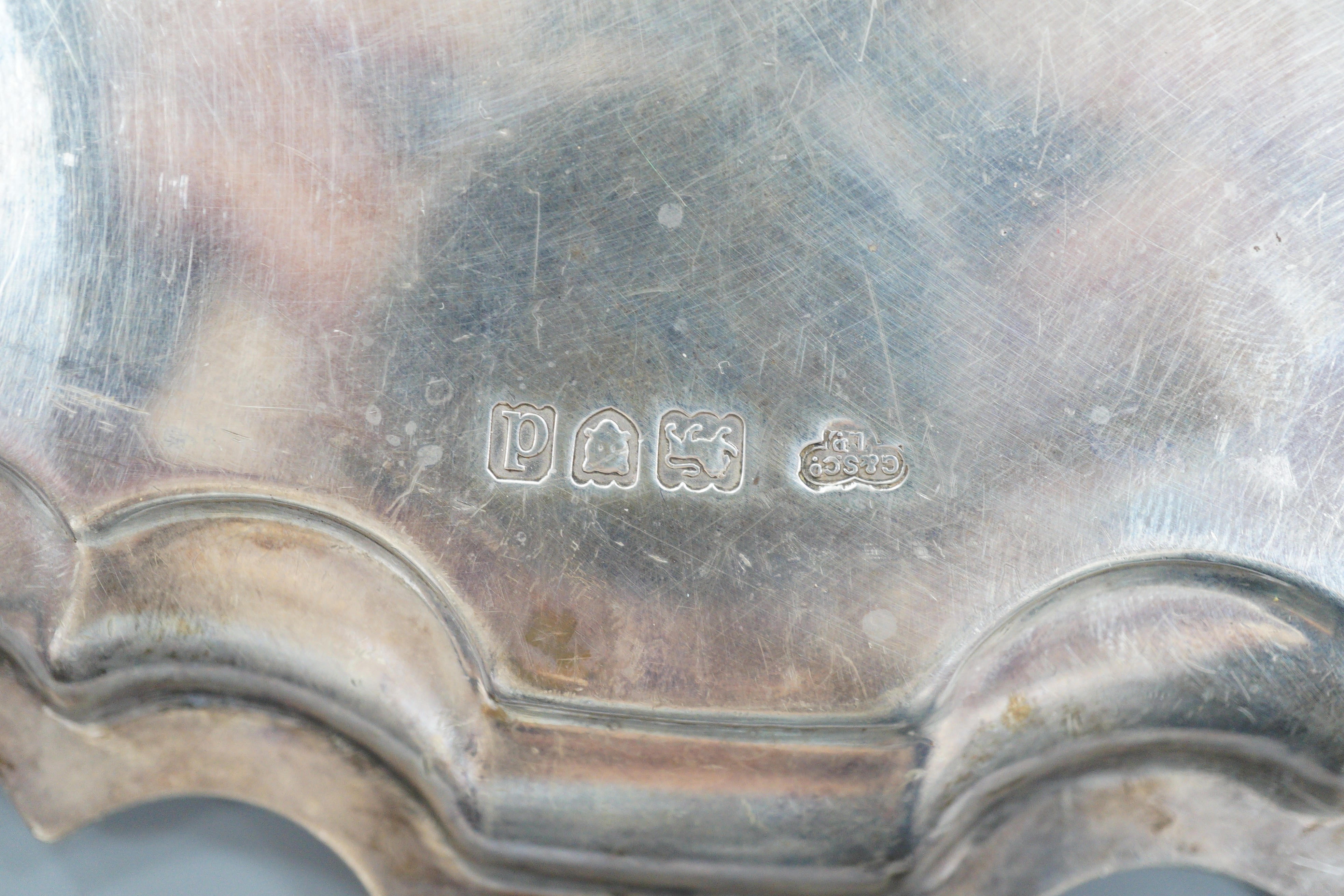 A late Victorian silver salver with later engraved inscription, Goldsmiths & Silversmiths Co Ltd, London, 1899, 25.7cm